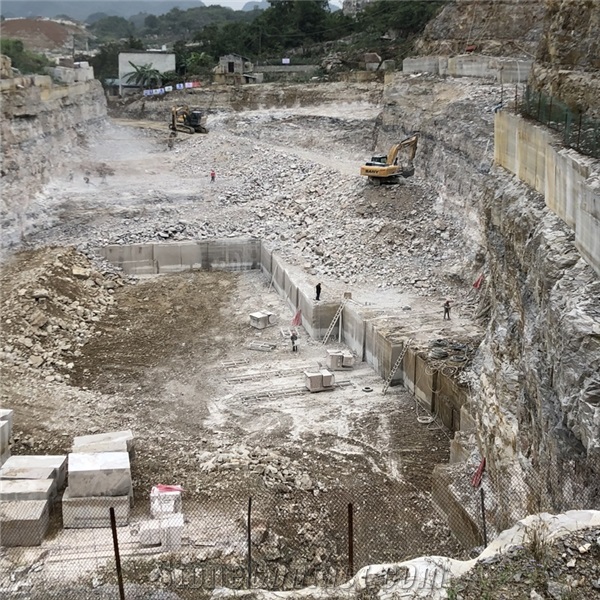 Wooden White Marble Quarry