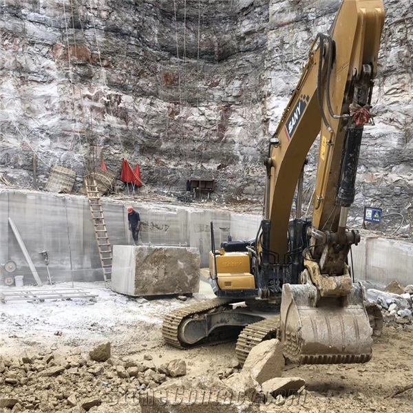 Wooden White Marble Quarry