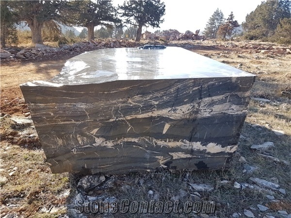 Black Fade Marble, Crocodile Black Marble Quarry