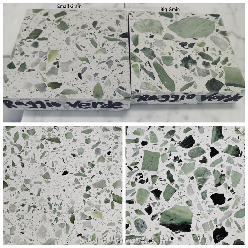 Green Terrazzo Customed Terrazzo Tile slab