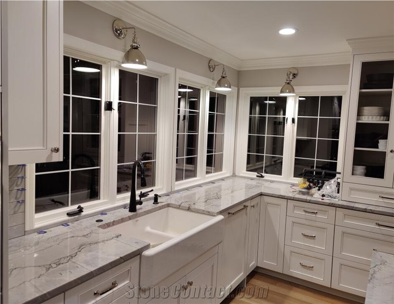 Natural Stone White Maldivi Maldives Quartzite Bar top