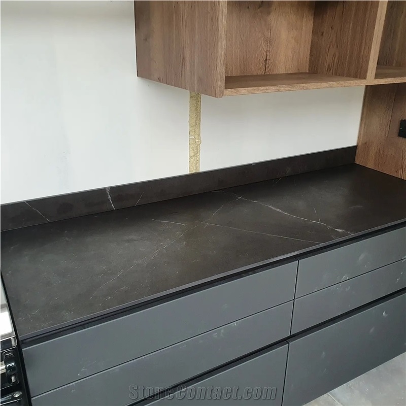 Grespania nero ardi 12mm porcelain kitchen countertop