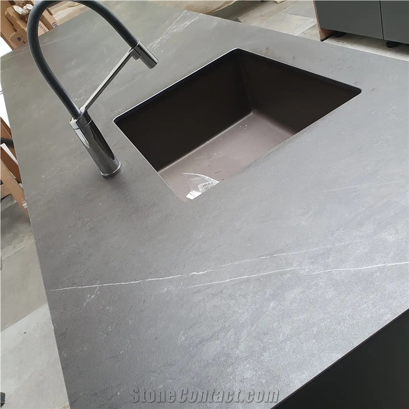 Grespania nero ardi 12mm porcelain kitchen countertop