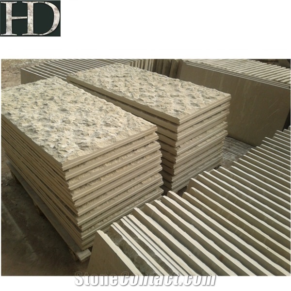 Natural Yellow Wooden Sandstone Tiles & Slabs for Wall Clad