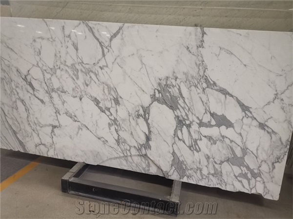 Large Snow Nature Marble White Slab