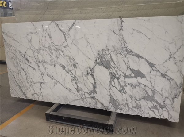 Large Snow Nature Marble White Slab