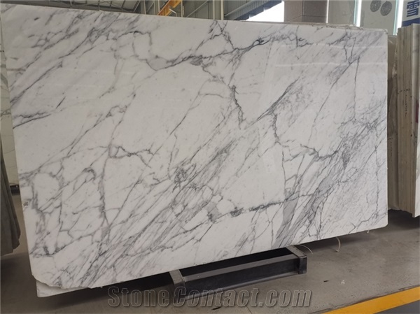 Large Snow Nature Marble White Slab