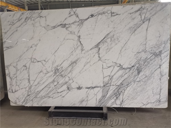 Large Snow Nature Marble White Slab