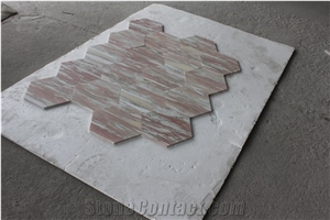 Norway Rose Pink Mosaic Waterjet Pattern Tiles