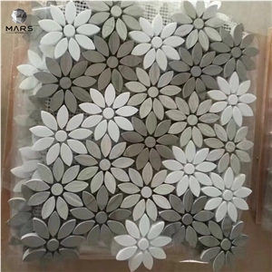 2021 Hot Selling Daisy Flower Marble Mosaic Tiles