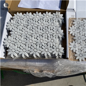 2021 Hot Selling Daisy Flower Marble Mosaic Tiles