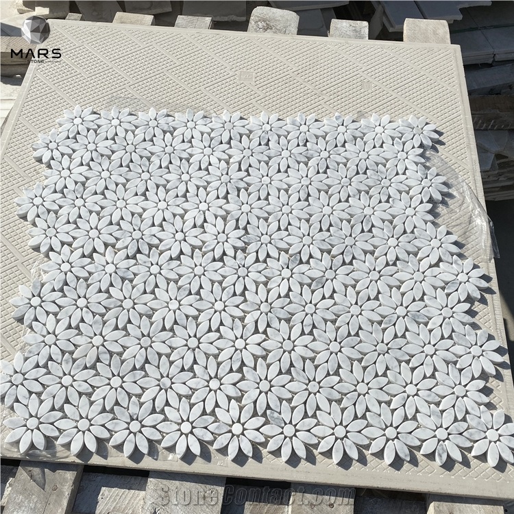 2021 Hot Selling Daisy Flower Marble Mosaic Tiles
