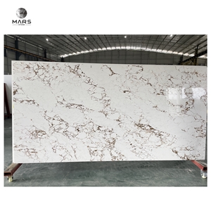 New Arrival Luxury Calacatta Quartz Stone With Big Veins