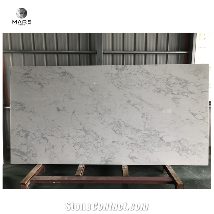 New Arrival Luxury Calacatta Quartz Stone With Big Veins