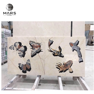 High Quality  Natural Stone Art Waterjet Medallion Tile