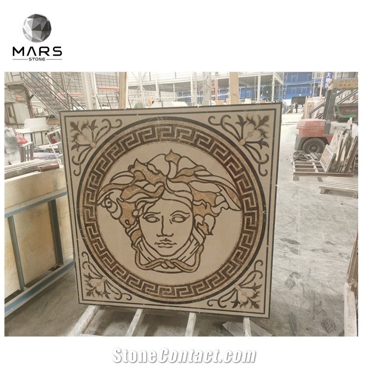 High Quality  Natural Stone Art Waterjet Medallion Tile