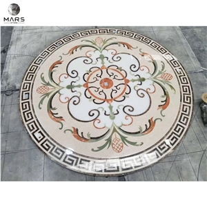High Quality Rectangle Waterjet Medallion Marble Floor Tile