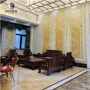 Hotel Decorative Orange Jade Onyx Slab Backlit Onyx Wall