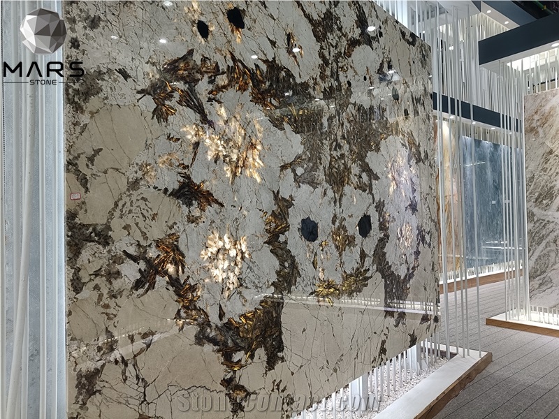 Interior Wall light Transmitting Stone Design SnowFoxGranite