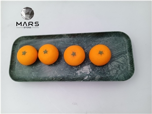 Natural Green Marble Fruit Tray Plate For Luxury Design