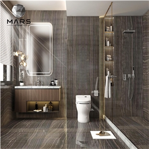 Obama Wood Marble Floor Tiles Italy Brown Wood Grain Marble