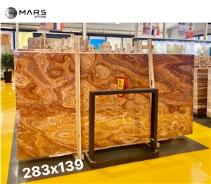 Pakistan Tiger Onyx Slab Laminated Tranlusent Onyx 