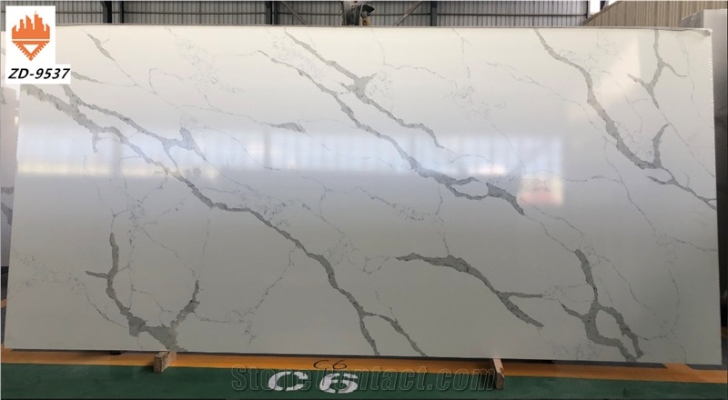 Artificial Marble Calacatta White Quartz Stone