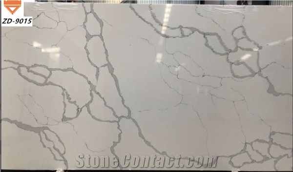 Artificial White and Black Veins Quartz Stone US market