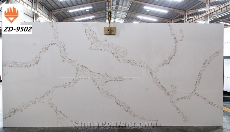 Gold Quartz Stone Modern Quartz Slab Engineering Stone