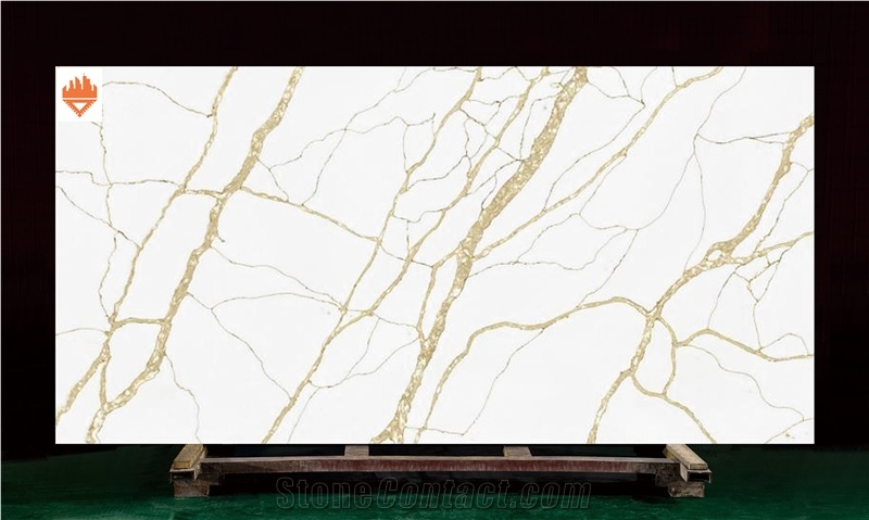 Malaysia quartz stone factory polished calacatta