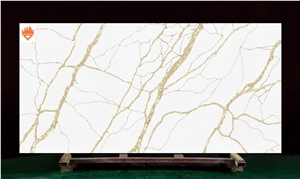 Malaysia quartz stone factory polished calacatta