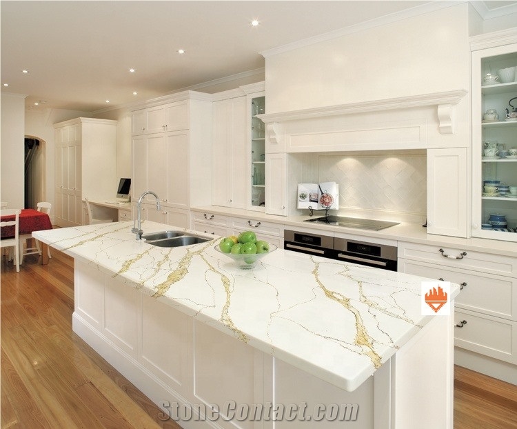 Malaysia quartz stone factory polished calacatta