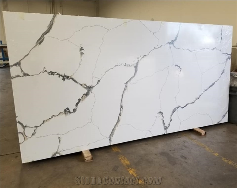 Perfect large calacatta quartz stone for sales
