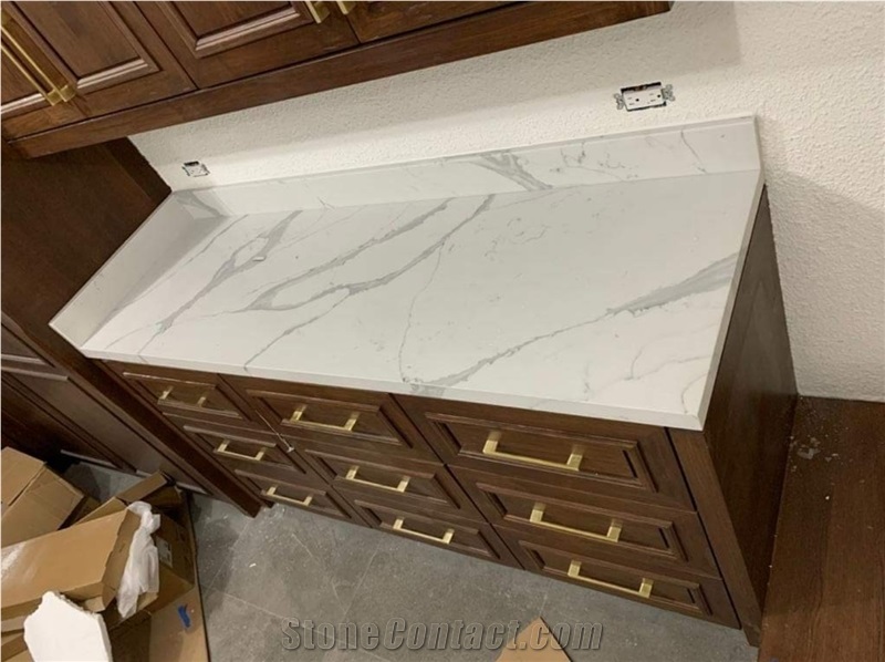 Quartz Artificial Stone High Quality Calacatta tops