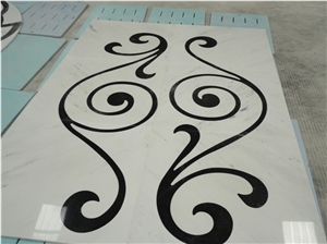 dark emperador floor carpet medallion volakas waterjet 