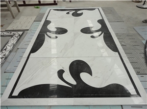 dark emperador floor carpet medallion volakas waterjet 
