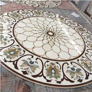 dark emperador floor carpet medallion volakas waterjet 