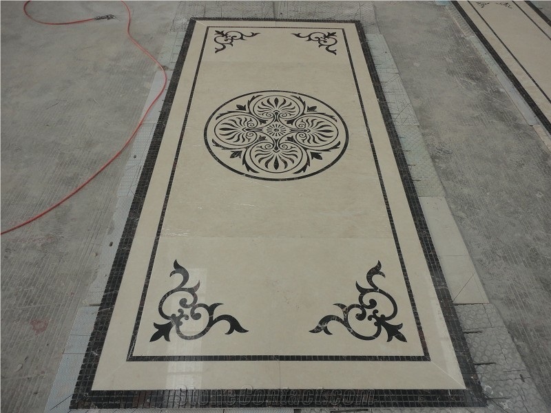 dark emperador waterjet floor medallion marquina carpet 