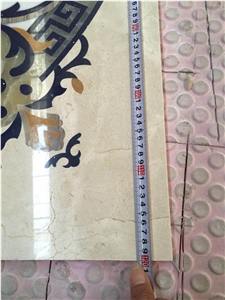 marble floor waterjet medallion rosso verona carpet rosette