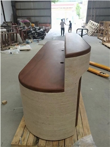 white travertine restaurant counters travertino bar top