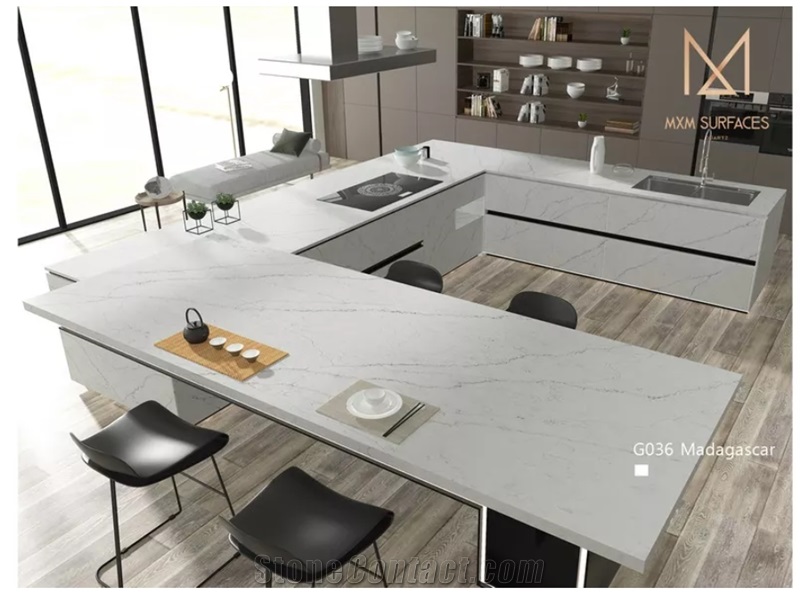 Madagascar Artificial Quartz Stone Countertops