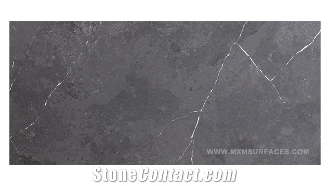 Marvel Black Quartz Stone Slabs