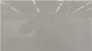 Frosty carrara quartz slab