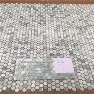 China Ming green marble mosaic tile for bathroom wall tile
