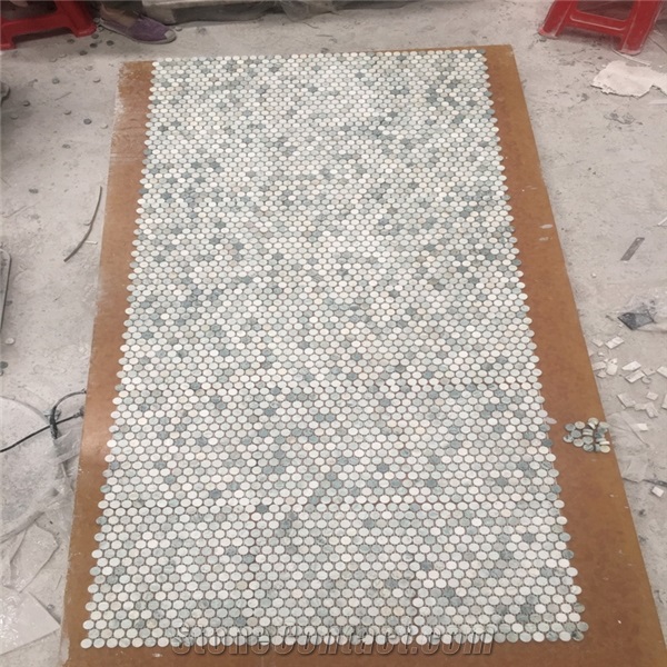 China Ming green marble mosaic tile for bathroom wall tile