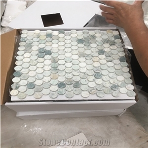 China Ming green marble mosaic tile for bathroom wall tile