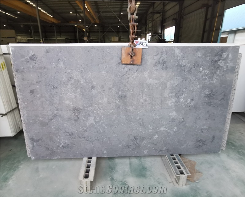China Concrete Grey Quartz Slabs to Australia