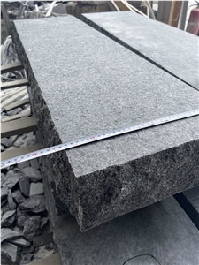 Rock Face Black Granite Stone Steps