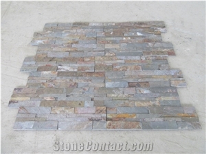 Split Face Rust Slate Cultured Stone Veneer Panel