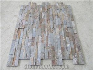 Split Face Rust Slate Cultured Stone Veneer Panel